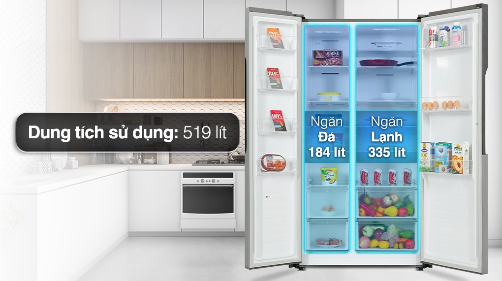 Tủ lạnh LG Inverter 566 lít Side By Side GR-B256JDS