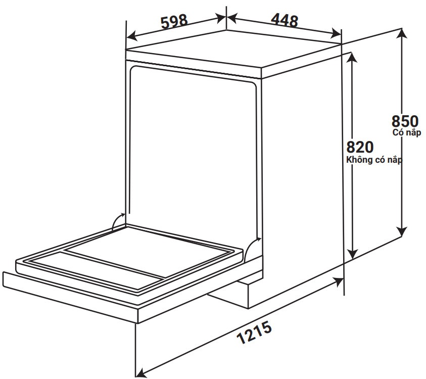 Máy rửa bát Kaff KF-CARYA1FW