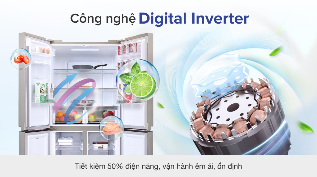 Tủ lạnh Samsung Inverter 511 lít Multi Door RF48A4010M9/SV