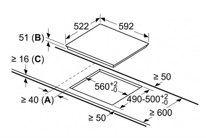 Bếp từ Bosch 3 vùng nấu lắp âm PUC631BB5E
