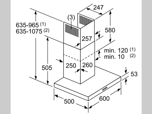 Máy hút mùi chữ T Bosch DWB97DM50 seri 4