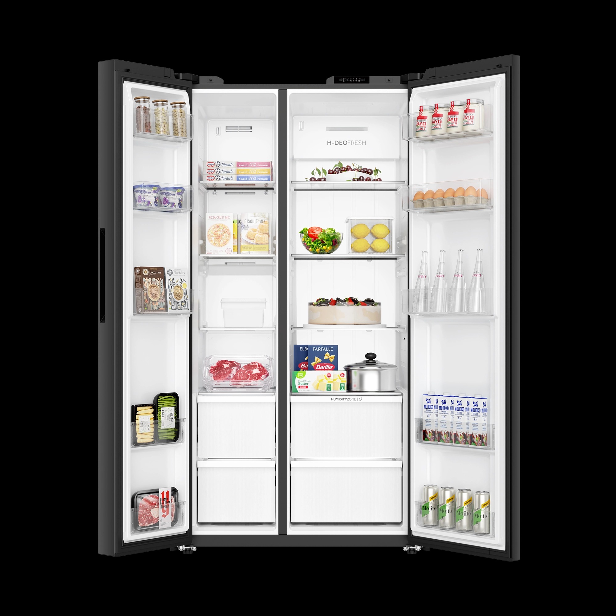 Tủ lạnh Side By Side Aqua Inverter 569 lít AQR-S633XA(SL)