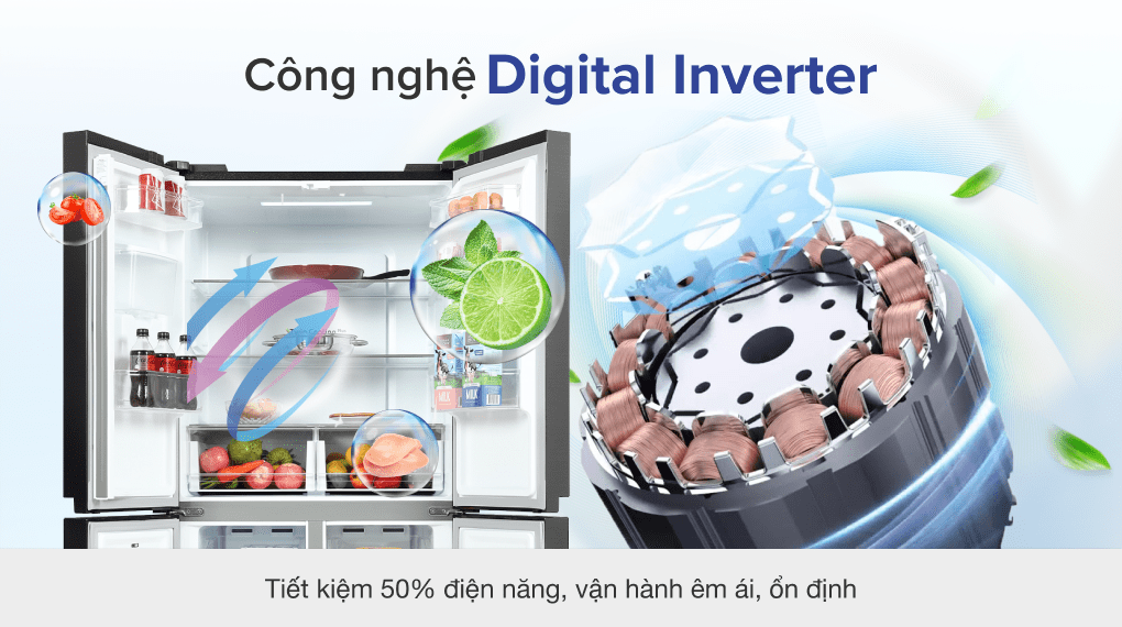 Tủ lạnh Samsung Inverter 511 lít Multi Door RF48A4010B4/SV