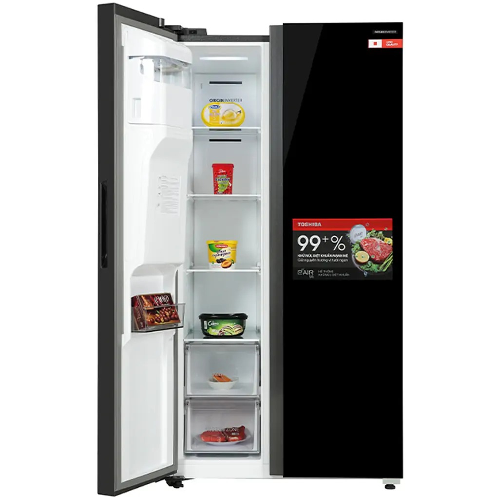 Tủ lạnh Toshiba inverter 568 lít side by side GR-RS755WIA-PGV(22)-XK