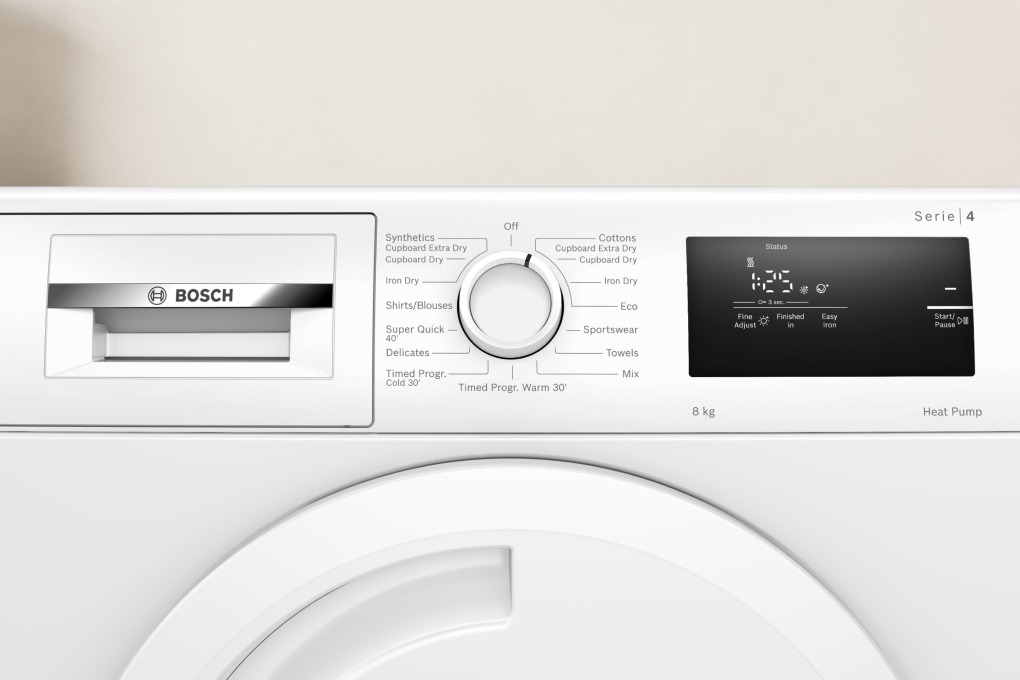 Máy sấy bơm nhiệt Bosch 9 kg WQG24200SG