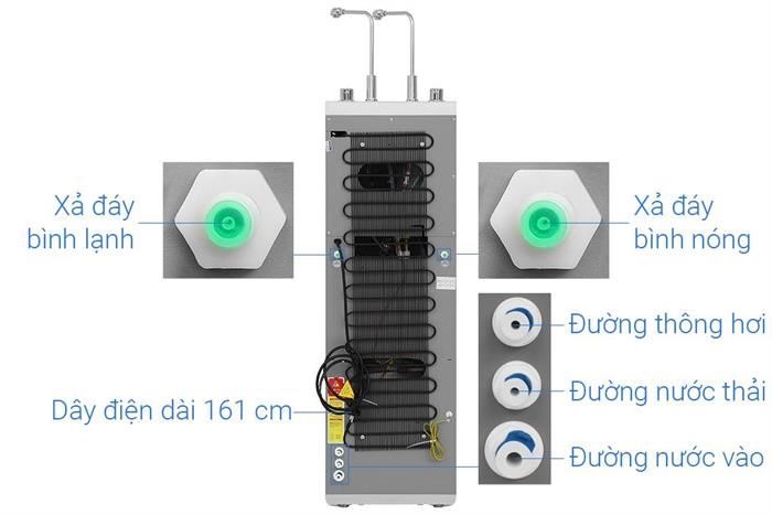 Máy lọc nước Hòa Phát tích hợp nóng lạnh Hydrogen ion kiềm HPA885