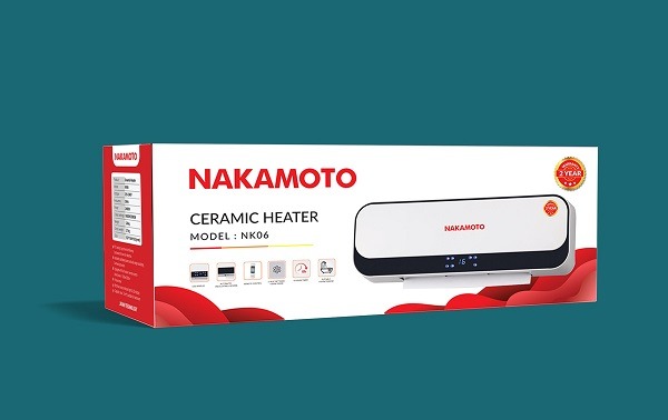 Máy sưởi gốm Nakamoto treo tường NK06