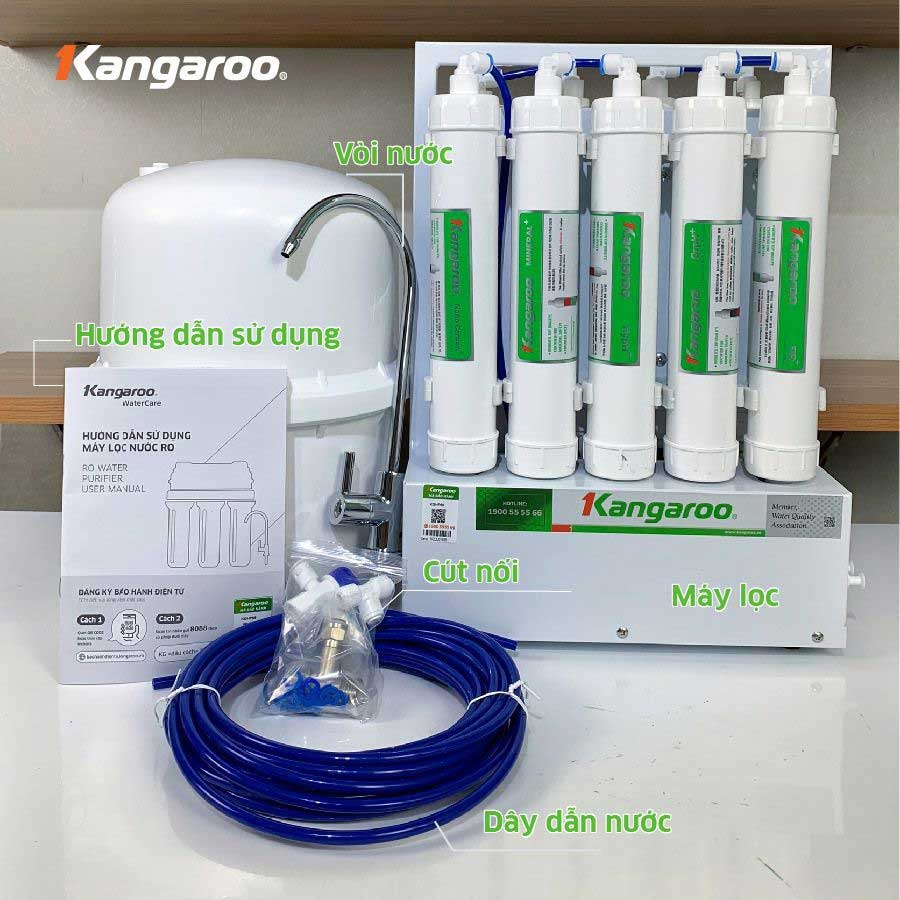 Máy lọc nước Kangaroo 9 lõi để gầm KGHP66