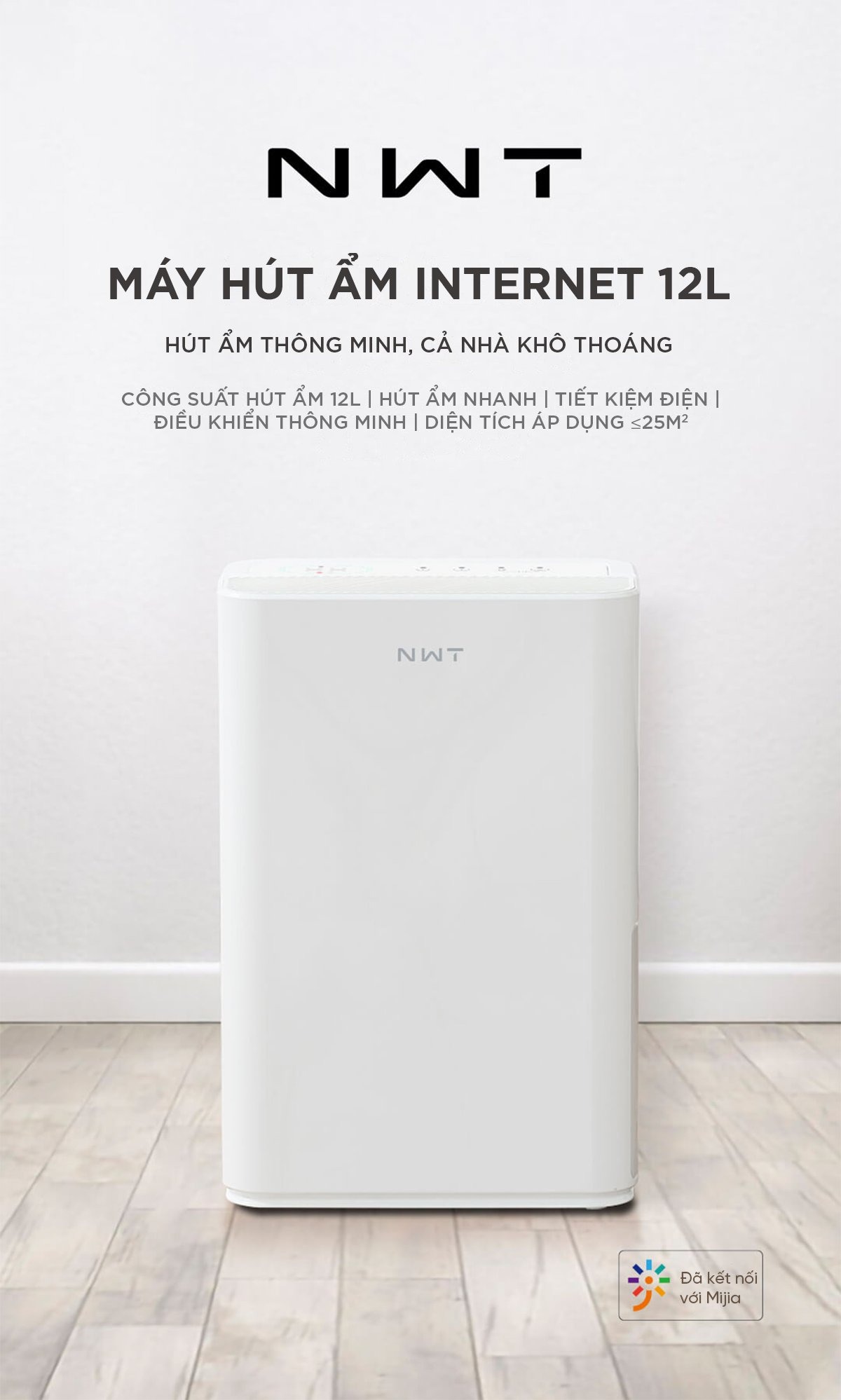 Máy hút ẩm Xiaomi New WideTech 12 lít WDH312ENW1