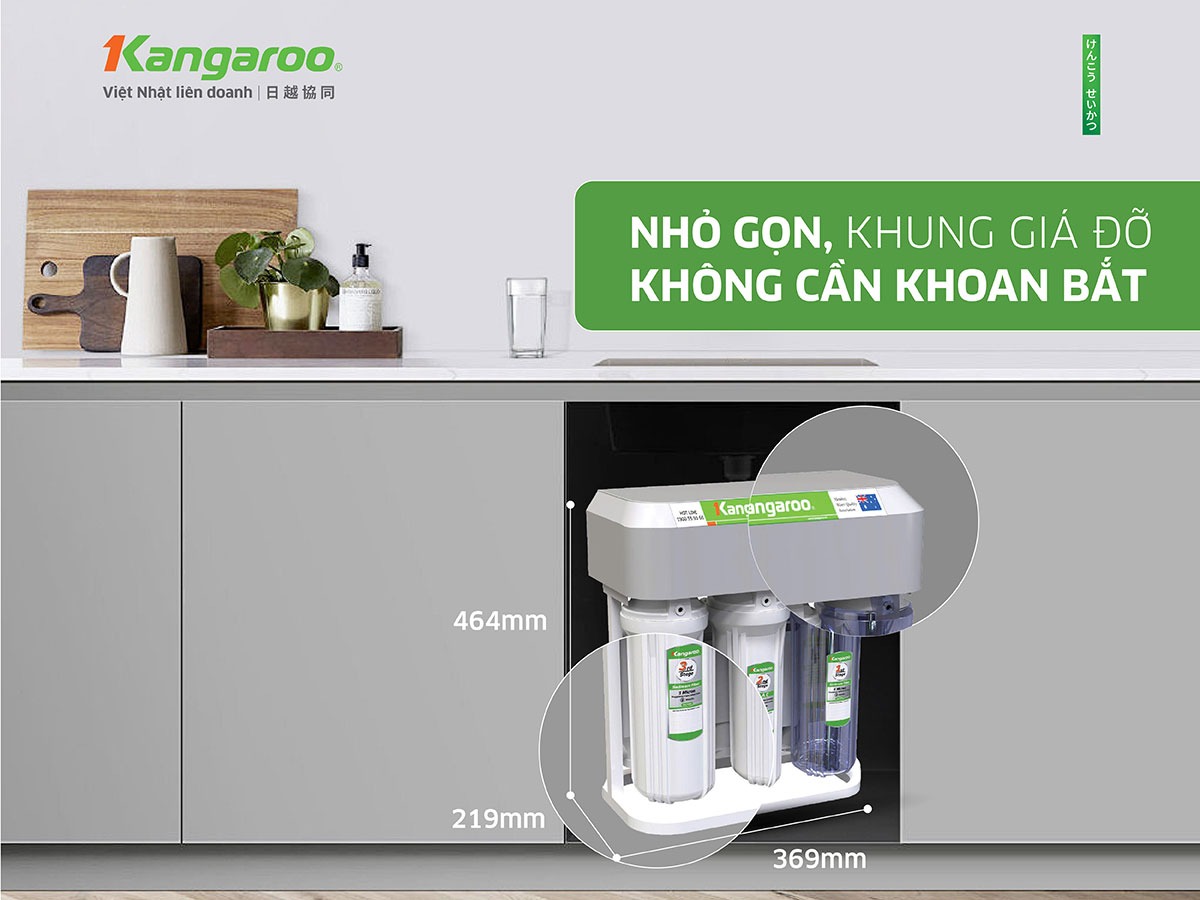 Máy lọc nước Hydrogen 10 cấp để gầm KGHP10K3