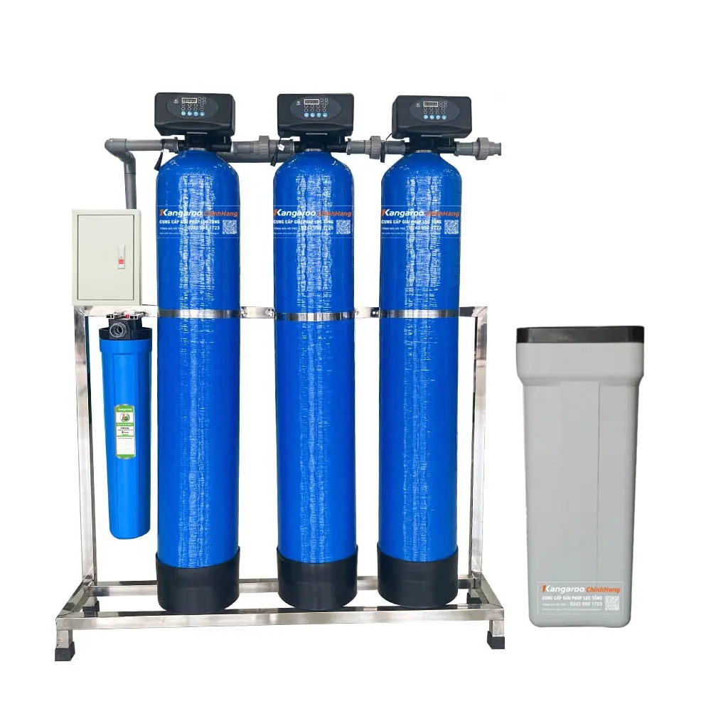 Máy lọc nước tổng đầu nguồn Kangaroo van tự động, xử lý Canxi KG1054TL3
