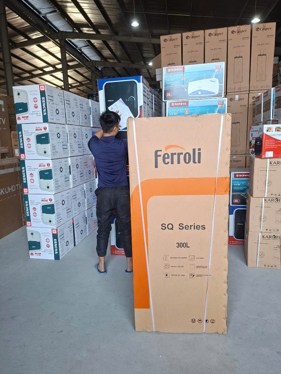 Bình nóng lạnh Ferroli 200 lít AQUA 200L