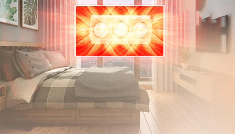 Đèn sưởi nhà tắm H&E Cook 3 bóng HE03D