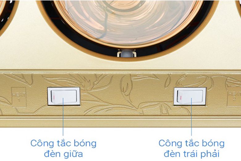 Đèn sưởi nhà tắm H&E Cook 3 bóng HE03D