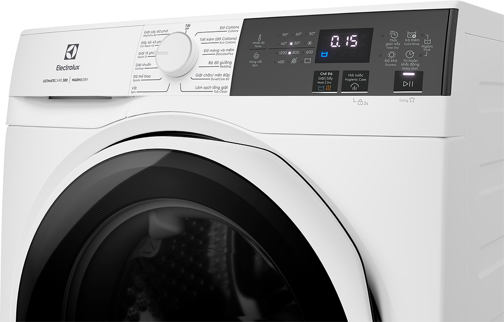 Máy giặt sấy Electrolux UltimateCare 300 Inverter giặt 9 kg - sấy 6 kg EWW9024P3WC