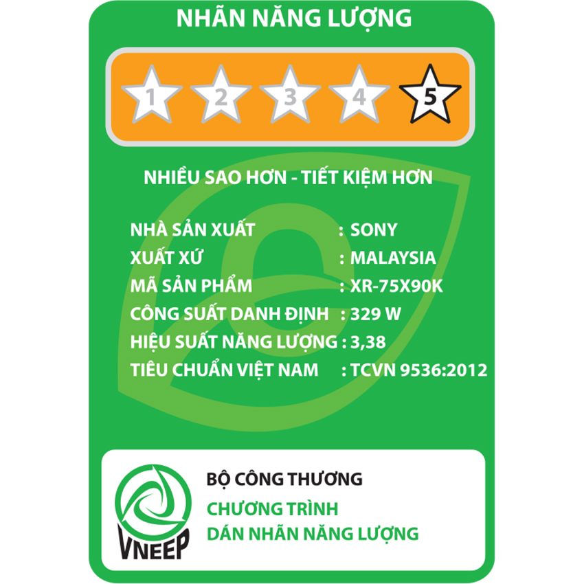 Smart Tivi Sony 75 inch 4K XR-75X90K