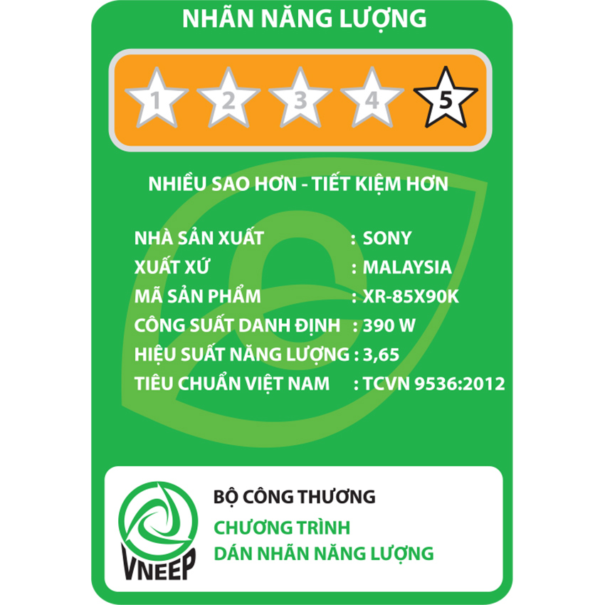 Google Tivi Sony 4K 85 inch XR-85X90K