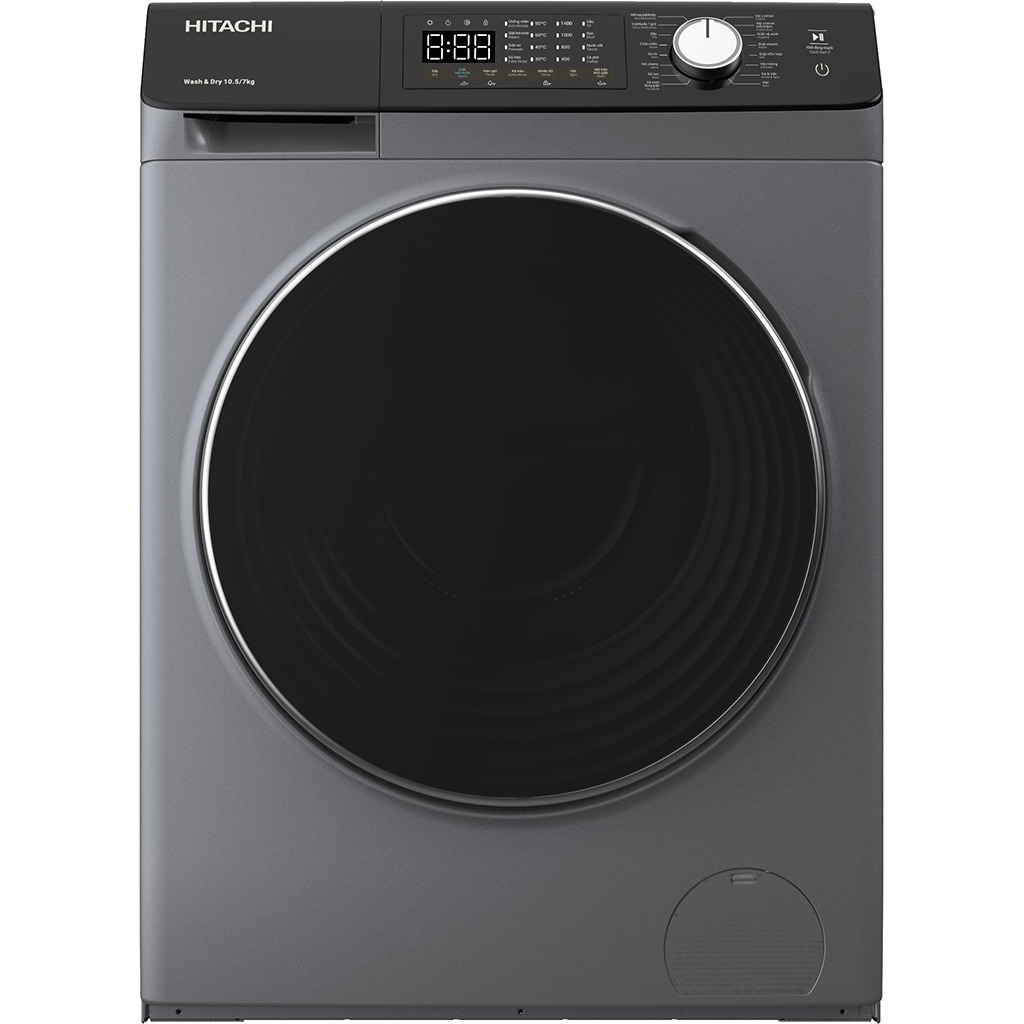 Máy giặt lồng ngang Hitachi Inverter 10.5Kg sấy 7Kg BD-D1054HVOS