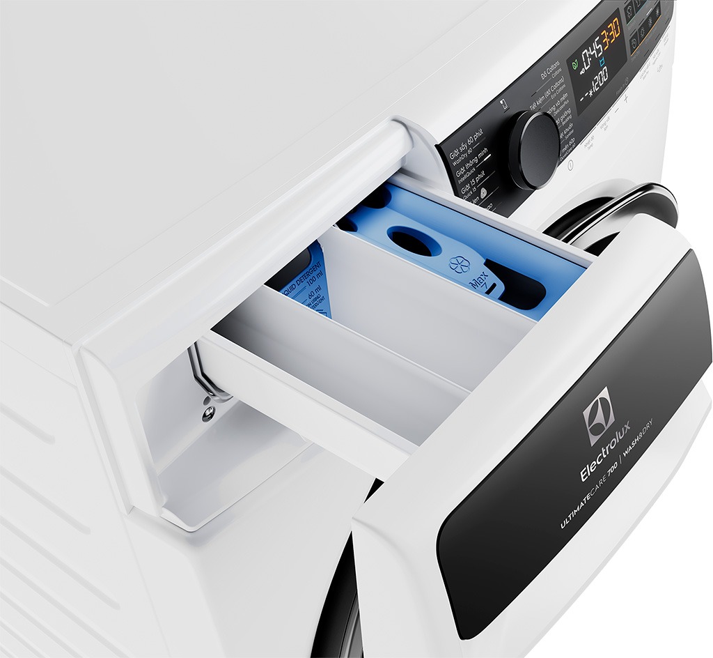 Máy giặt sấy Electrolux Inverter giặt 13 kg - sấy 9 kg EWW1343R7WC