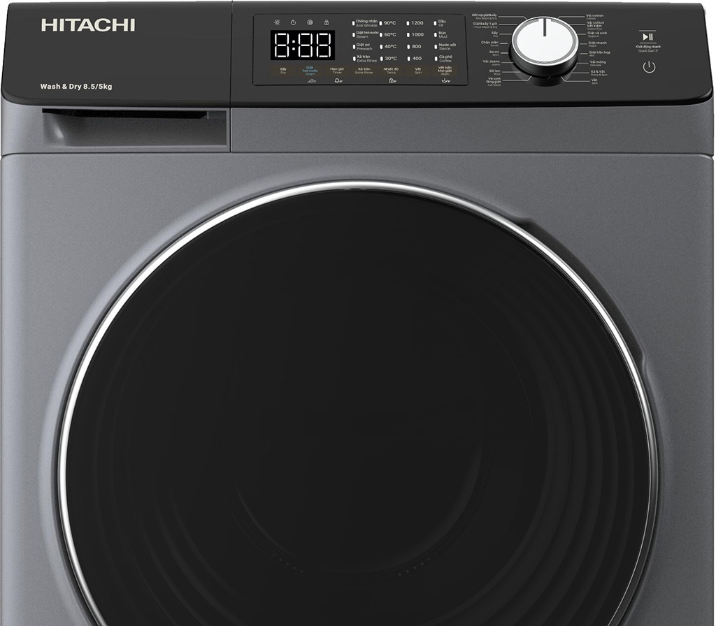 Máy giặt sấy Hitachi Inverter giặt 8.5 kg - sấy 5 kg BD-D852HVOS