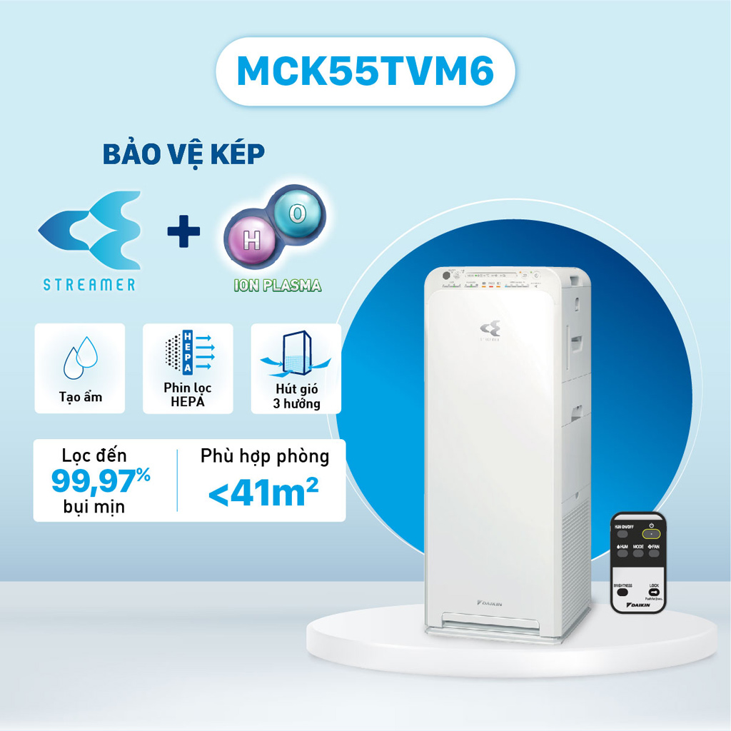 Máy lọc không khí tạo ẩm Daikin MCK55TVM6
