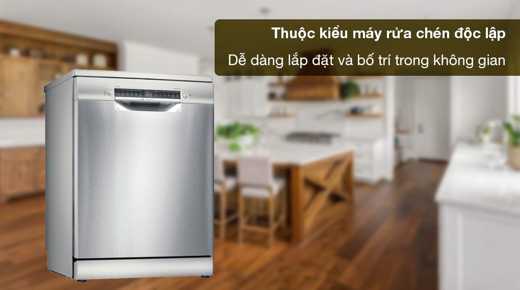 Máy rửa bát độc lập BOSCH 14bộ Seri 4 SMS4HMI07E