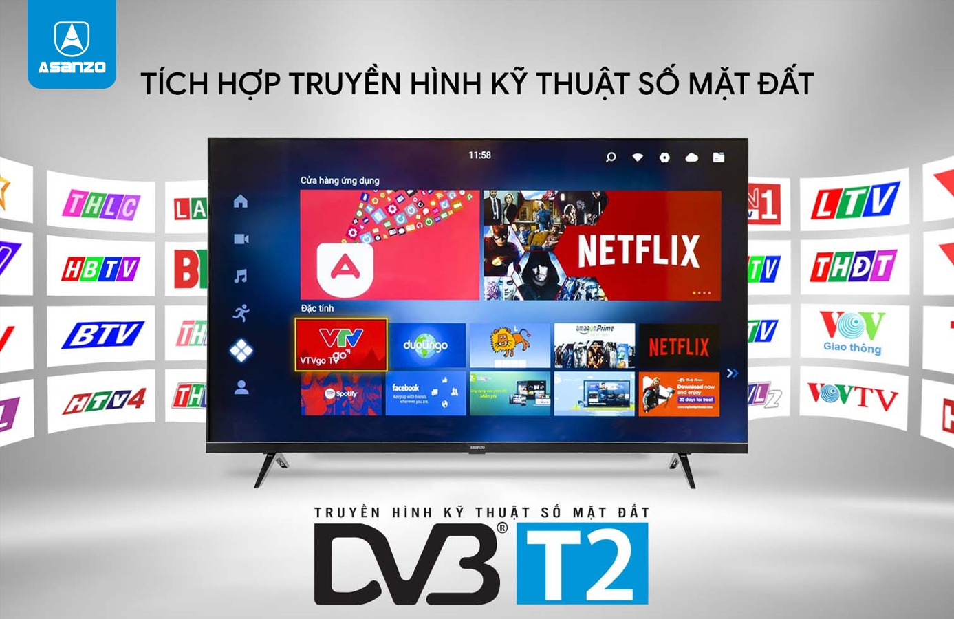 Smart tivi Asanzo 43 inch 43S51