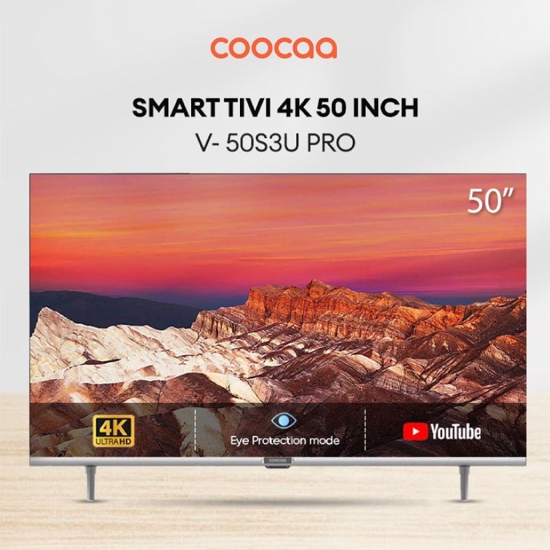 Smart Tivi Coocaa 4K 50 inch 50S3U Pro