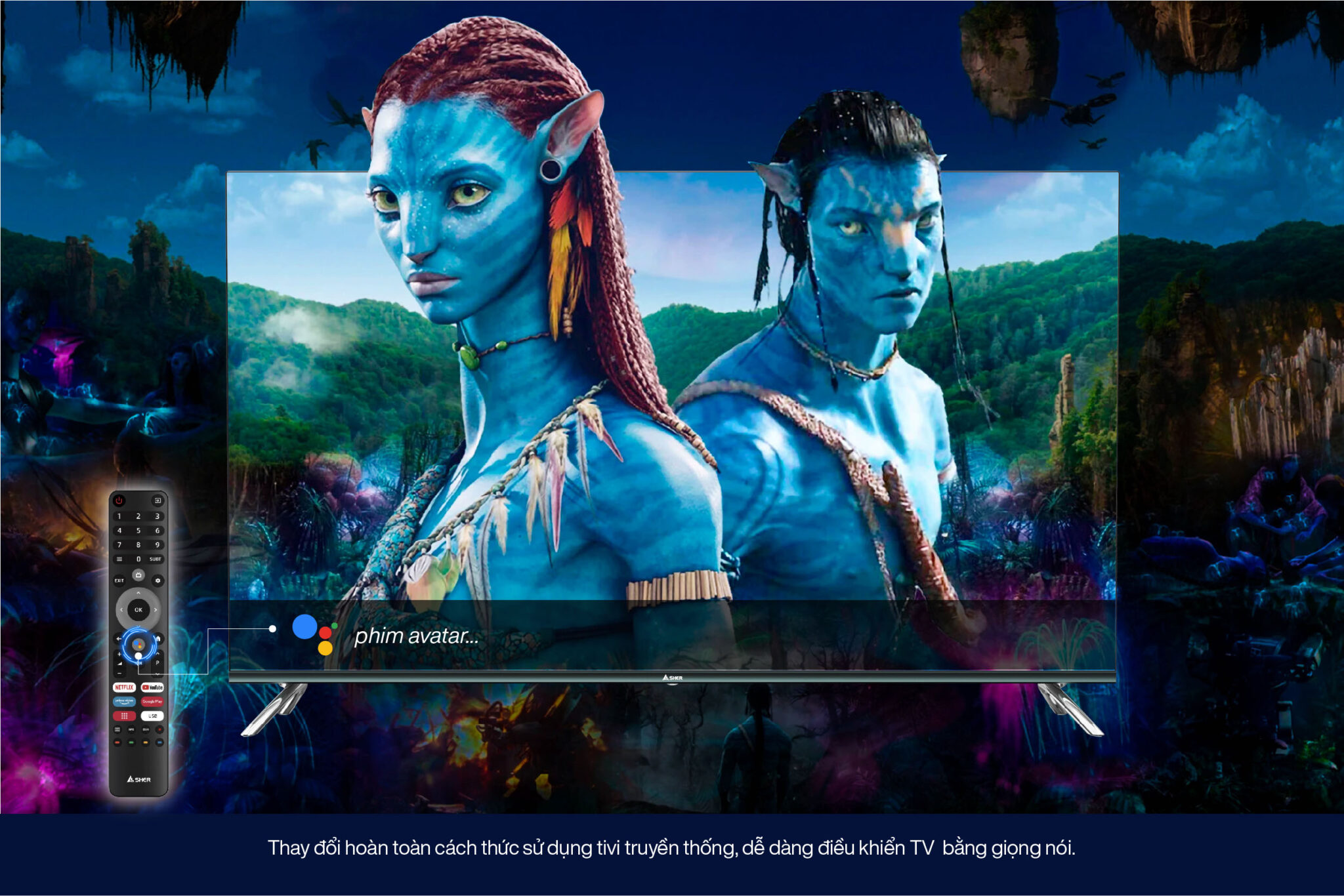 Smart Tivi QLED Asher 4K 65 Inch A-65GQ13600