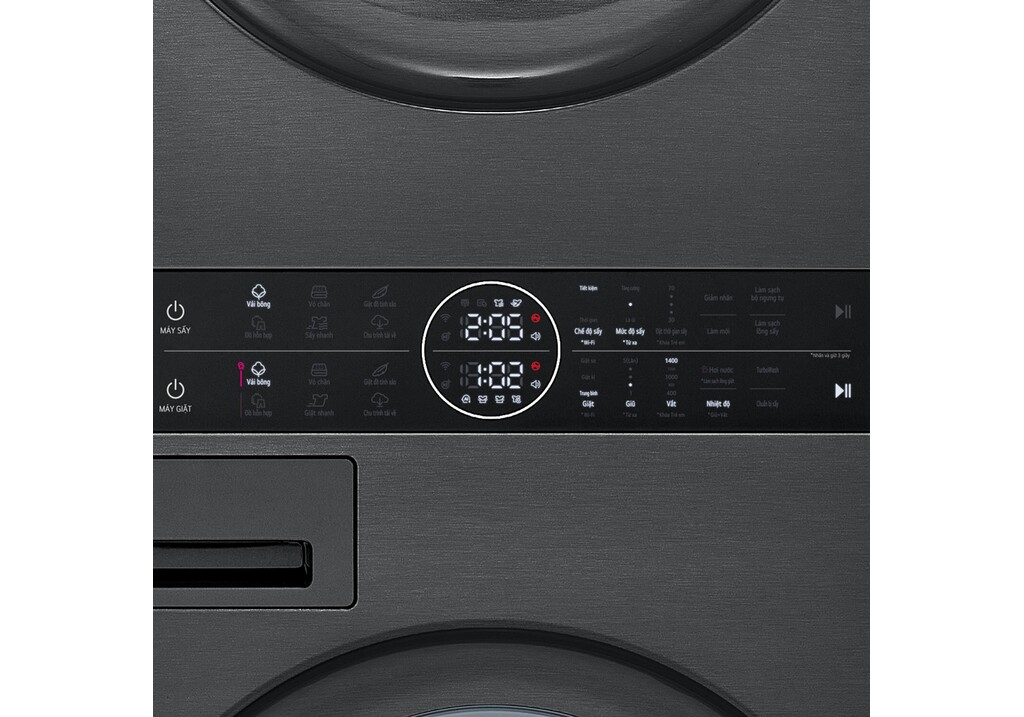 Tháp máy giặt sấy LG WashTower Inverter giặt 14 kg - sấy 10 kg WT1410NHB