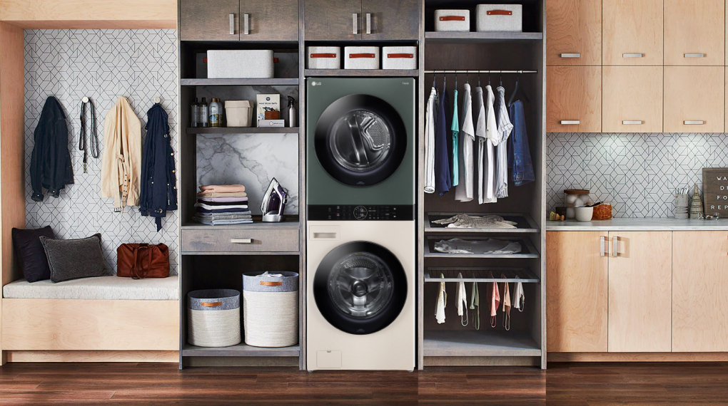 Tháp máy giặt sấy LG WashTower Inverter giặt 21 kg - sấy 16 kg WT2116SHEG