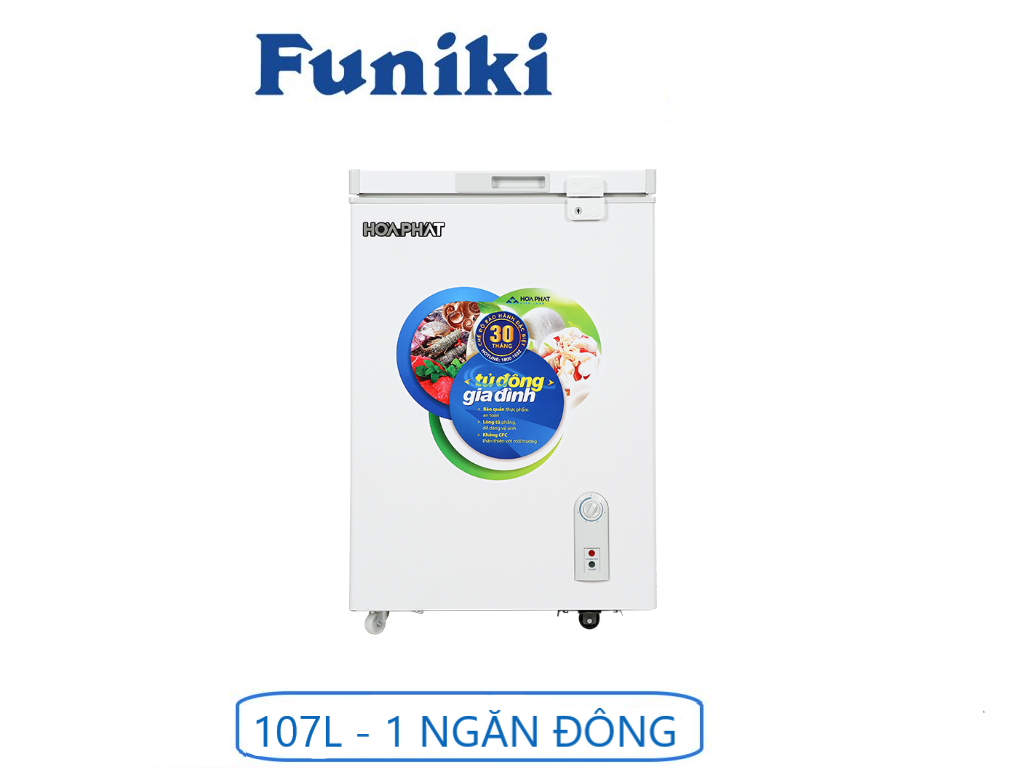 Tủ đông Funiki 1 ngăn 1 cánh mở 107 lít HCF 106S1N