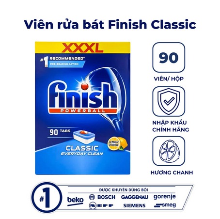 Viên rửa bát Finish Classic 90 viên