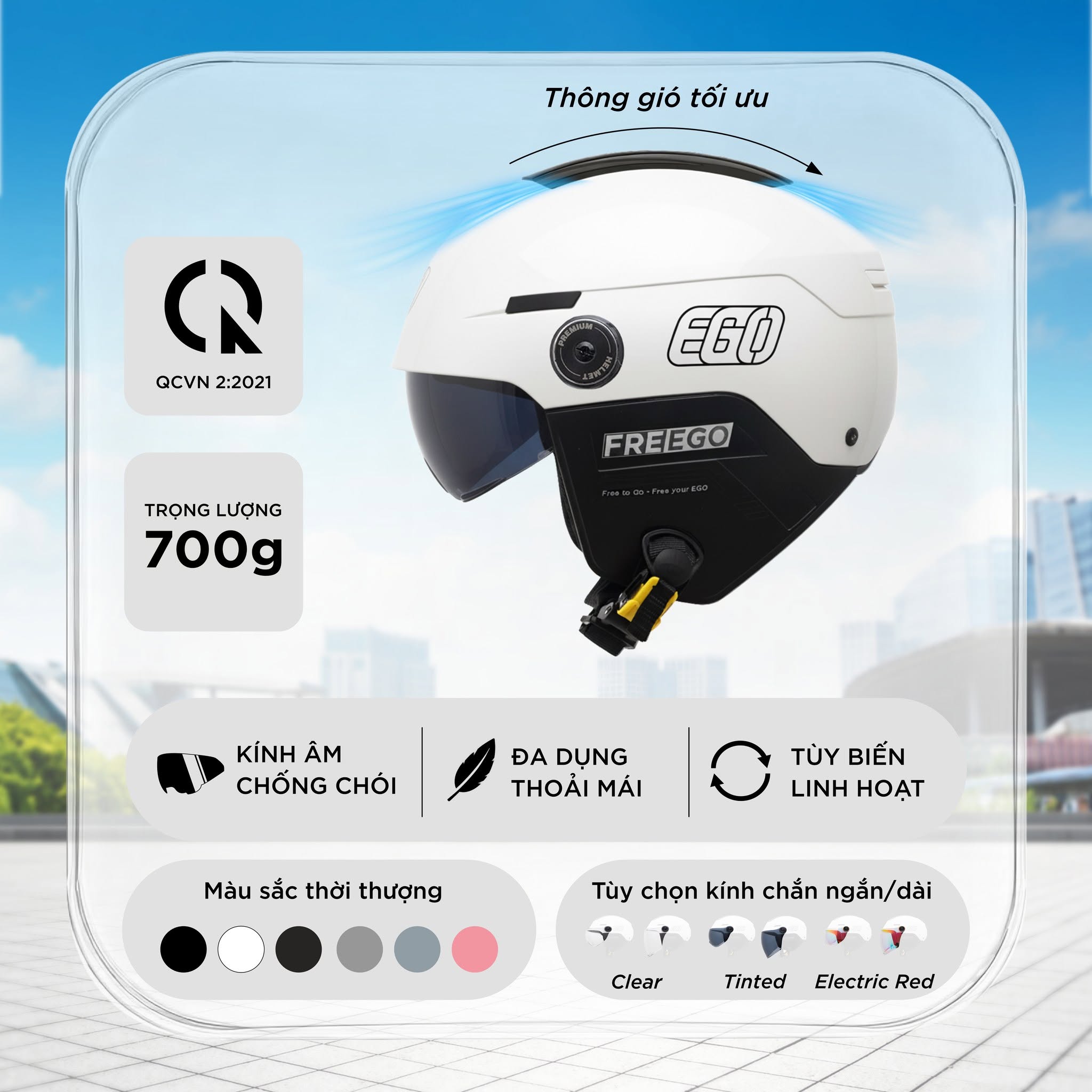 Mũ bảo hiểm nữa đầu EGO E24 FREESIZE