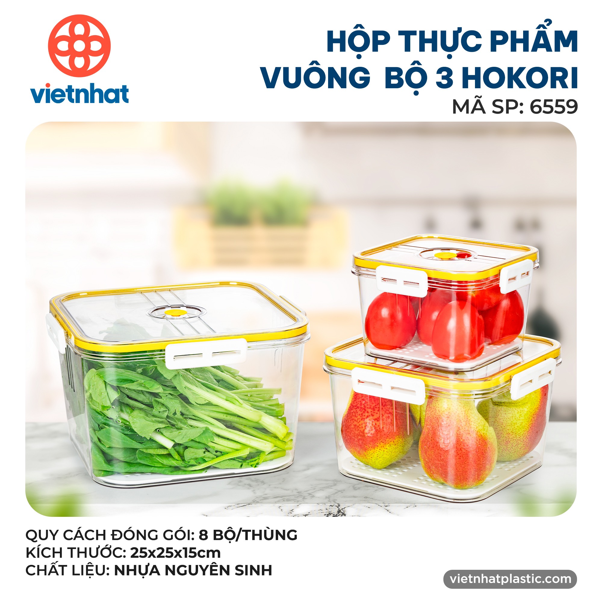Nhựa Việt Nhật ra mắt bộ sản phẩm HỘP THỰC PHẨM HOKORI cùng nhiều ưu điểm vượt trội