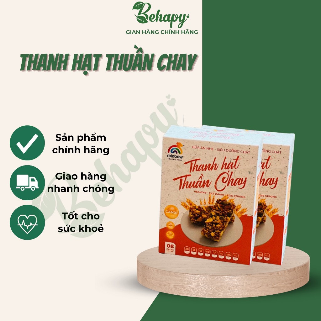 Thanh bánh hạt thuần chay 200gr