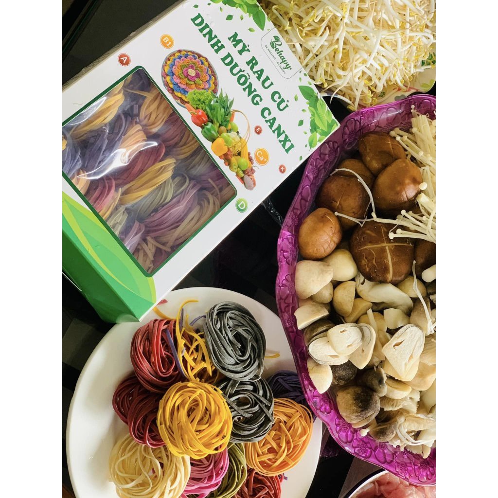 Mỳ rau củ canxi Behapy 500gr