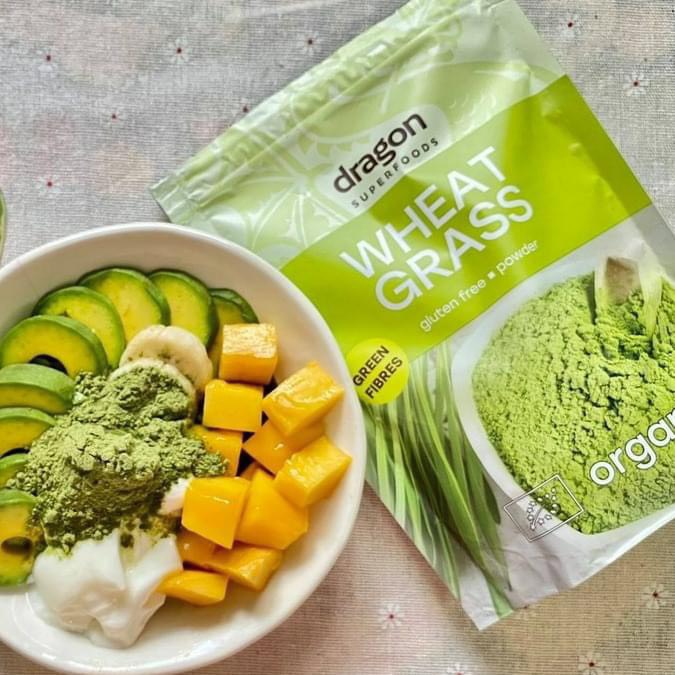 Bột cỏ lúa mì hữu cơ 150gr - Dragon