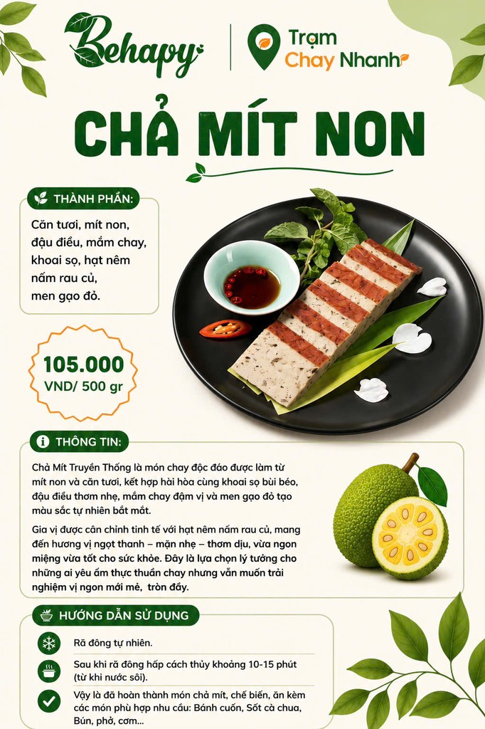 Chả mít non truyền thống Tachay Food