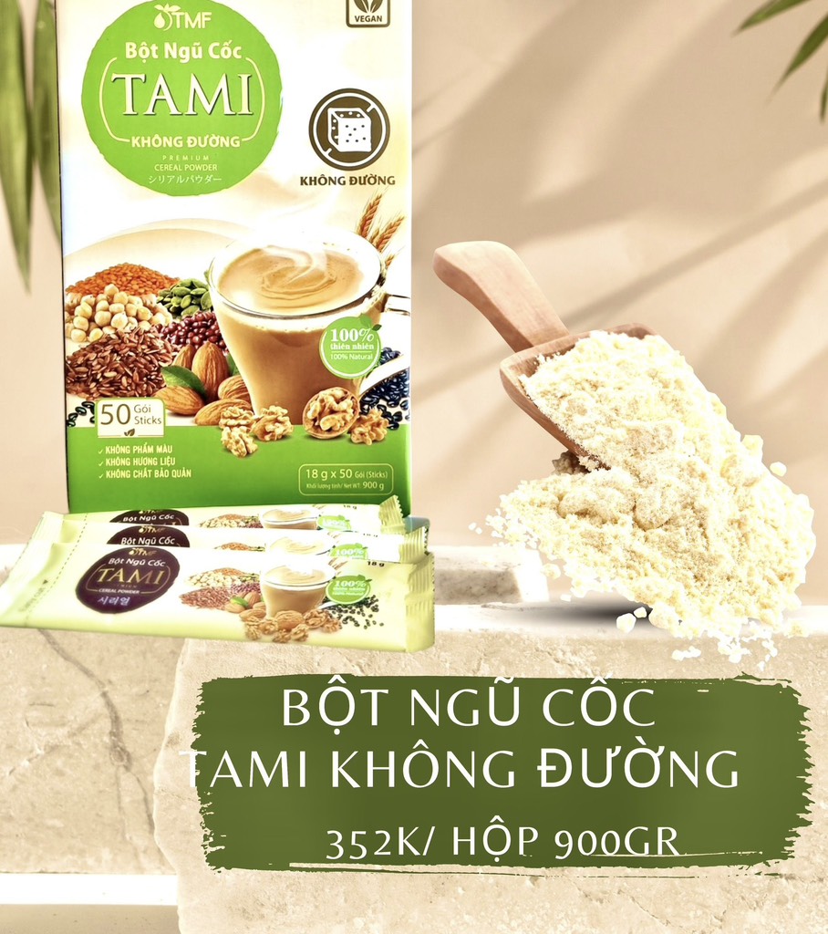 Bột ngũ cốc không đường 900gr - TAMI Food