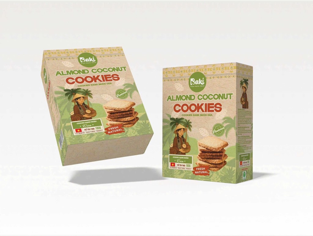 Bánh hạnh nhân dừa cookies 180gr