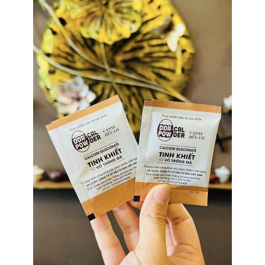 Canxi Hữu Cơ Từ Vỏ Trứng Gà 60gr (20 gói x 3g)