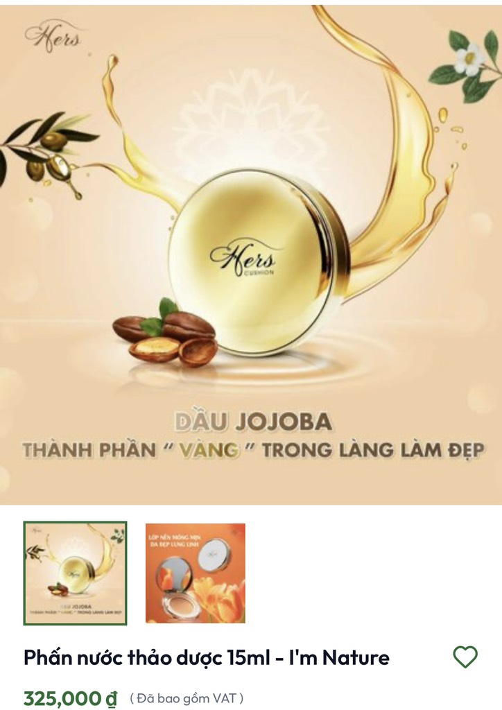 Phấn nước thảo dược 15ml - I’m Nature