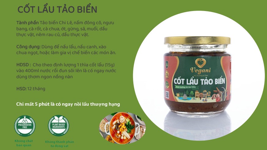 Cốt lẩu tảo biển VEGANI 250gr
