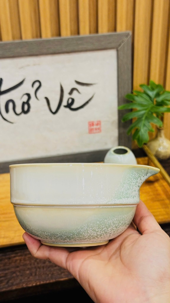 Combo Bát Chawan và Đế đỡ chổi chasen matcha