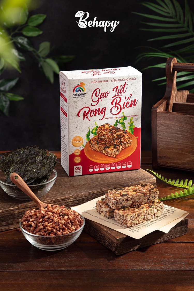 Thanh bánh Gạo lứt rong biển 200gr