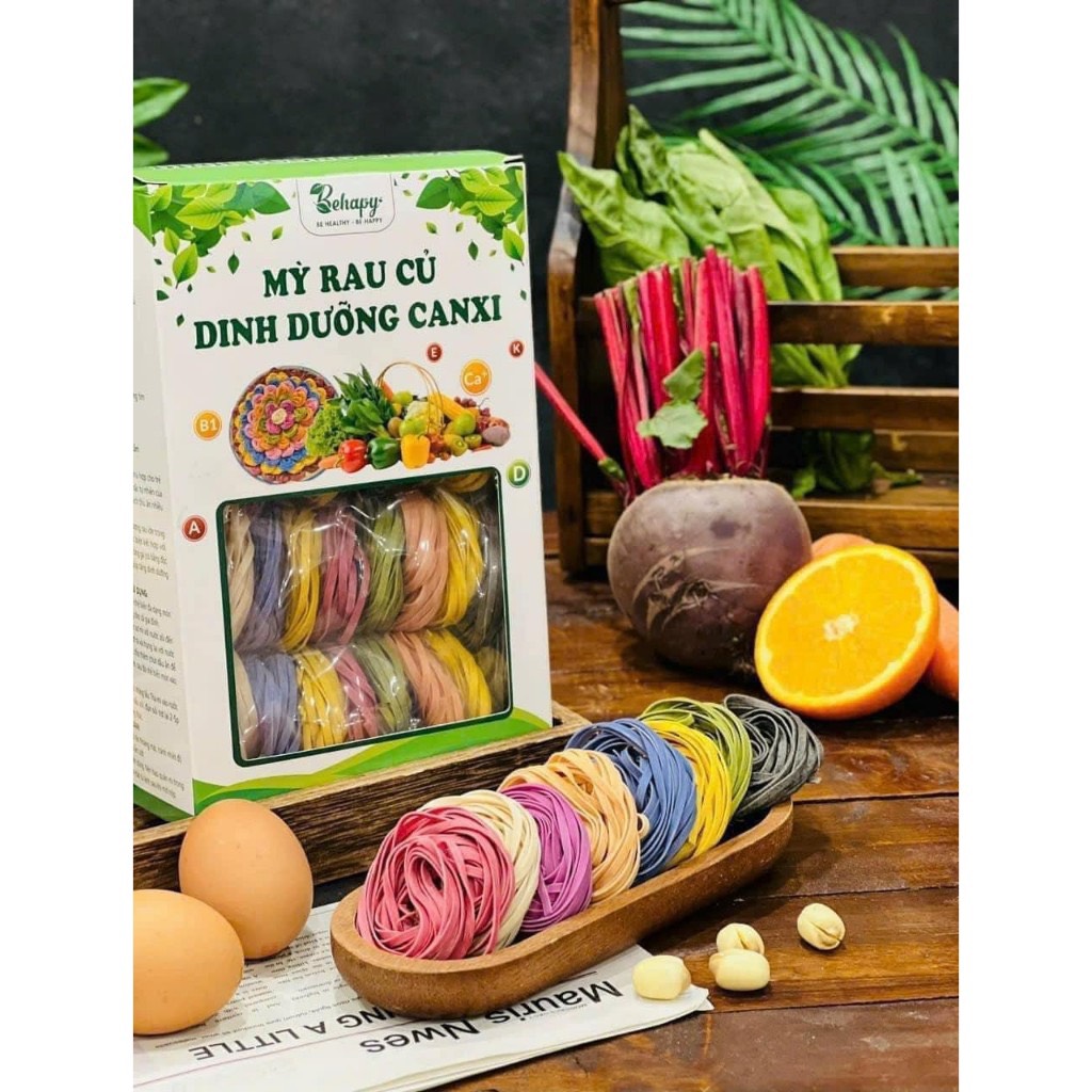 Mỳ rau củ canxi Behapy 500gr