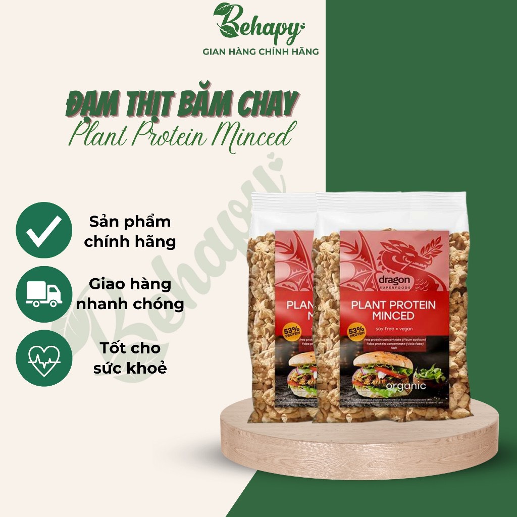 Đạm protein thịt vụn chay hữu cơ 200gr - Dragon