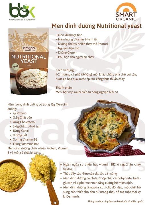 Men dinh dưỡng nutritional yeast 100gr - Dragon