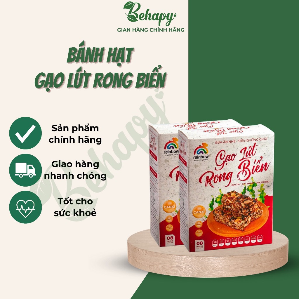 Thanh bánh Gạo lứt rong biển 200gr